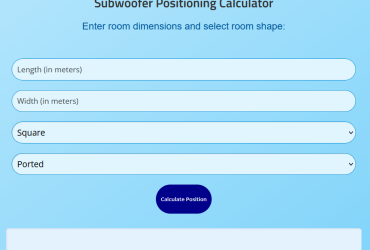 Subwoofer Positioning Calculator